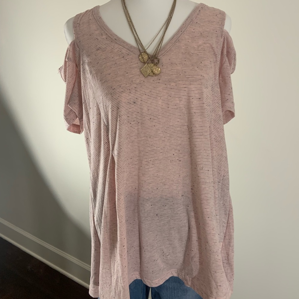 Size small pink off the shoulder Love Riche top